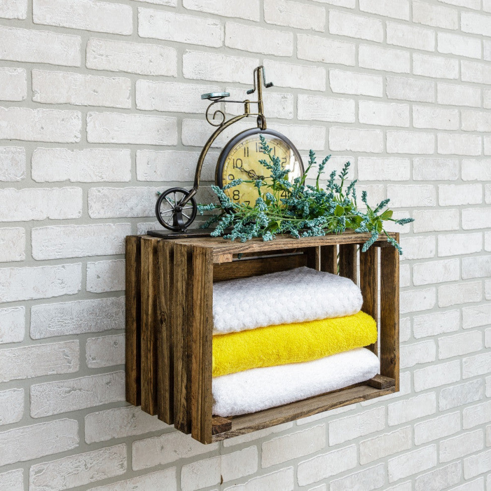 Chicory Large Solid Wood Crate Shelf