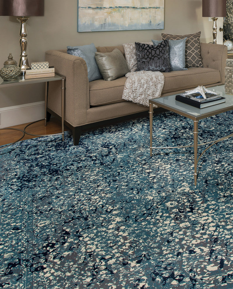 Karelia Inheritance Area Rug, Aqua, 2'2"x3'7"