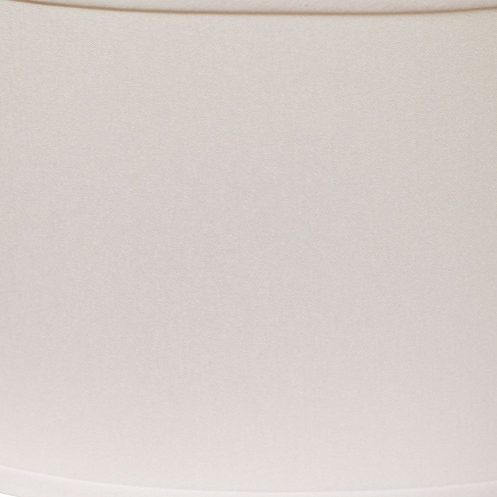 16" White Throwback Oval No Slub Lampshade