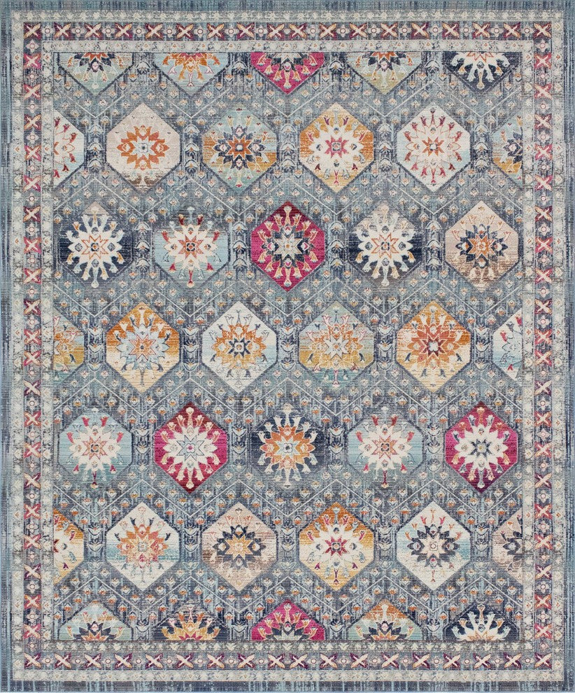 Noori Rug Low-Pile Roderick Grey/Pink Rug