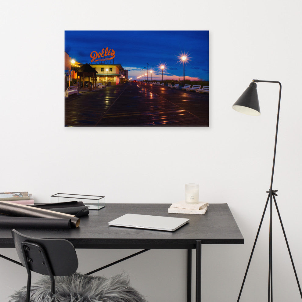 Early Morning at Dolles Night Photography Canvas Wall Art Print, 24" X 36"