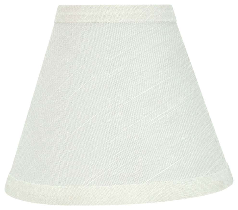 32109-2 Small Hardback Empire Chandelier Clip On Lamp Shade Eggshell 3"x6"x5"