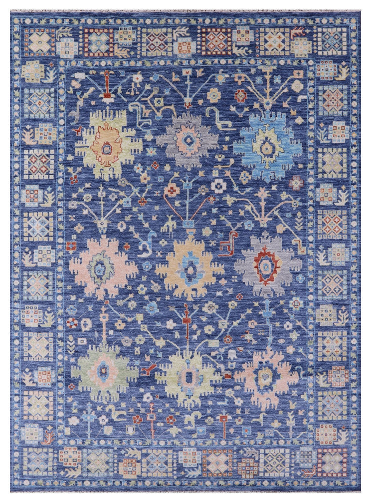 Turkish Oushak Handmade Wool Rug 10' 5" X 13' 10" - Q13283