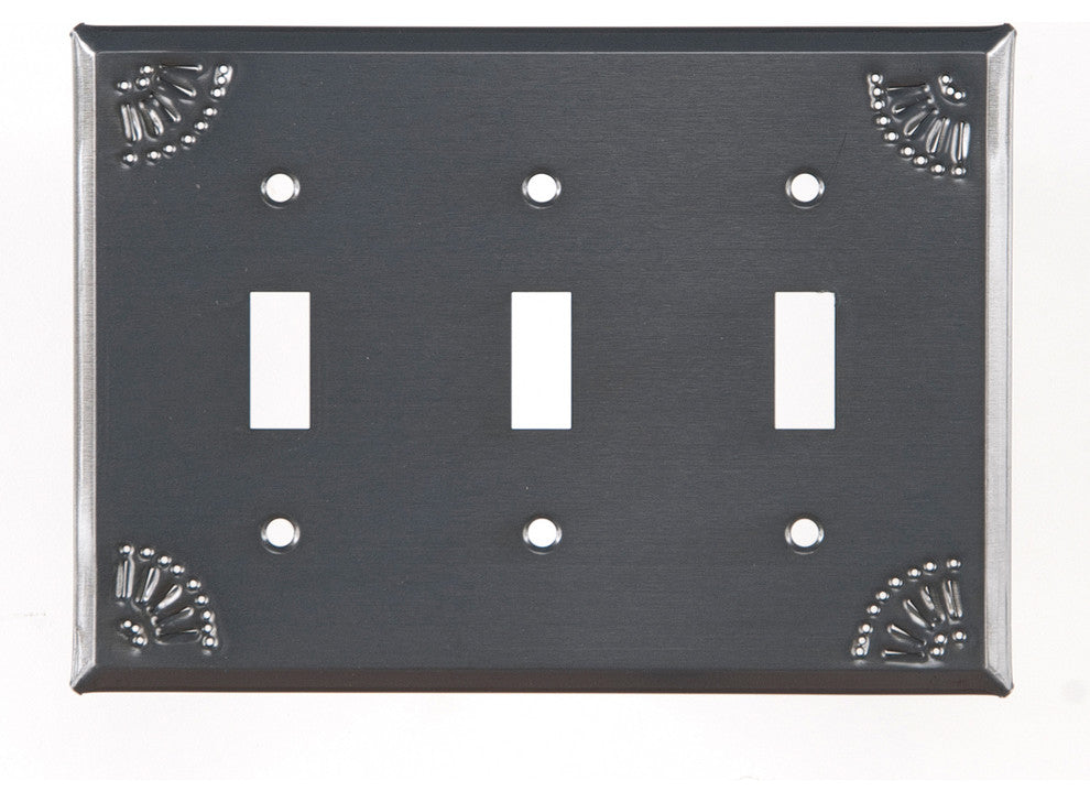 Triple Switch Cover with Chisel in Country Tin