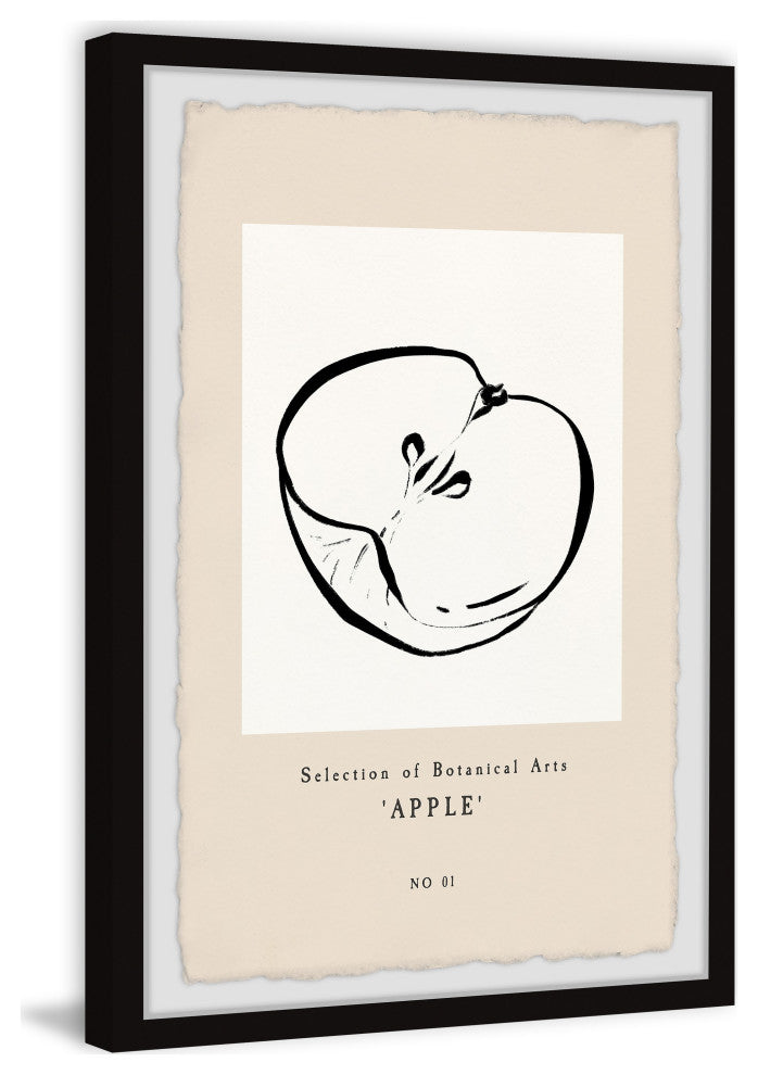 "Botanical Arts Apple" Framed Painting Print, 16x24