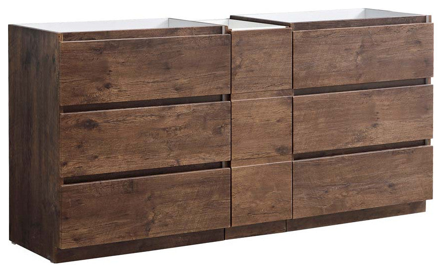 Fresca Lazzaro 72" Rosewood Double Sink Cabinet