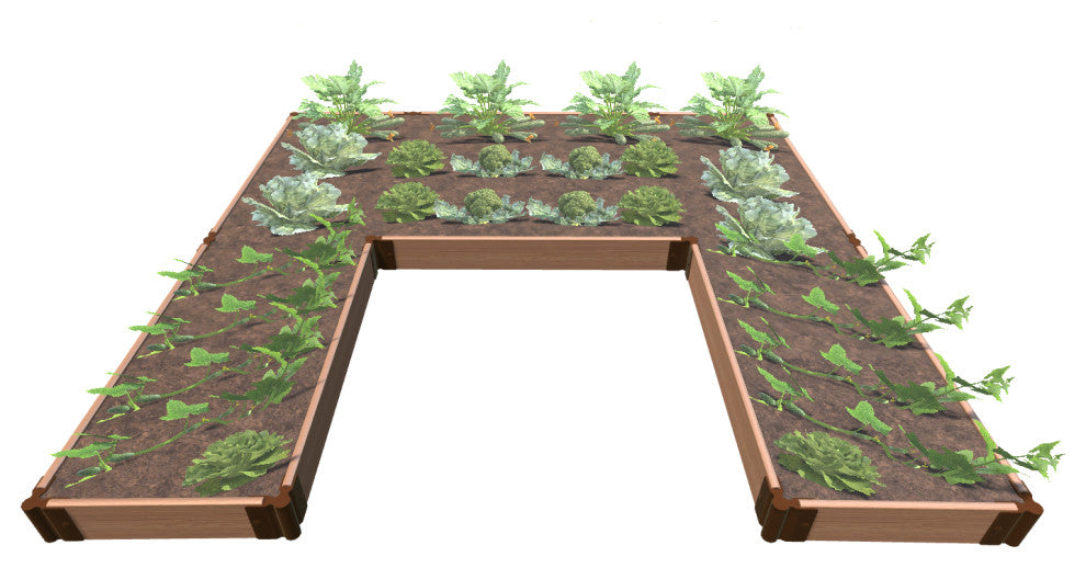 Classic Sienna Walk-In U-Shape Ft. Bragg 8'x8'x5.5" Raised Garden Bed