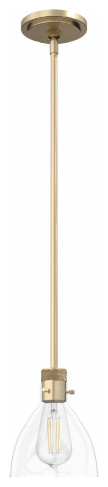 Hunter 6" Van Nuys Alturas Gold 1-Light Mini Pendant Ceiling Light Fixture