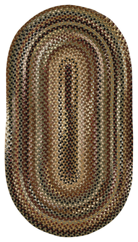 Capel Bangor Sage Green 0070_200 Braided Rugs - 5' 6" Round