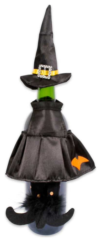 Orange Spider Halloween Bottle Covers, Set of 2