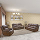 Betsy Furniture 3-Piece Bond Leather Reclining Living Room Set, Brown