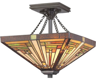 Quoizel TF885SVB Two Light Semi Flush Mount Stephen Vintage Bronze