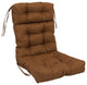 22-"x45" Spun Polyester Solid Outdoor Tufted Chair Cushion Brown
