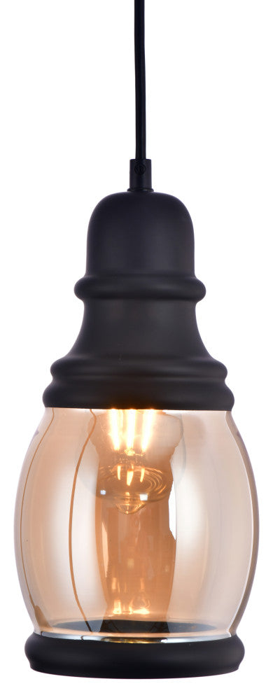Lazzur Vaige 3 Light 13" Matte Black Pendant