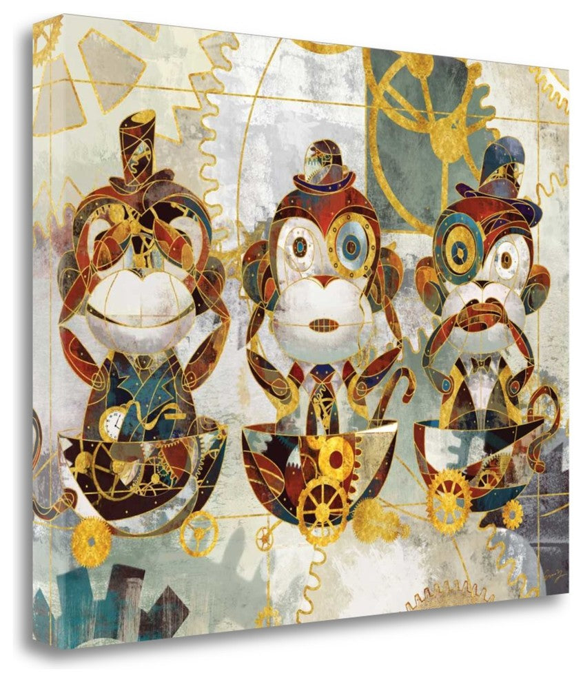 "Steampunk Monkeys" By Eric Yang, Giclee Print on Gallery Wrap Canvas