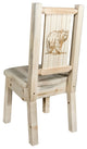 Homestead Collection Side Chair, Bear Design, Ready to Finish