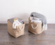 Polyester Bin Variegated Taupe Rectangle Medium 16"x10"x12"