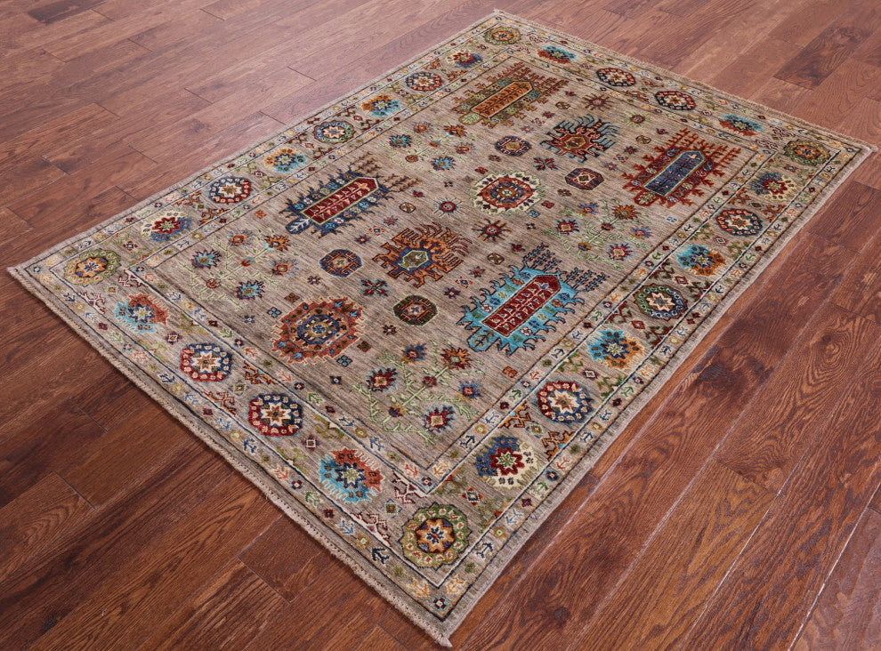 4' 1" X 5' 9" Persian Hand-Knotted Wool Rug - Q12581