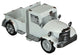 Weathered White Finish Vintage Pickup Truck Metal Bookends Front and Back