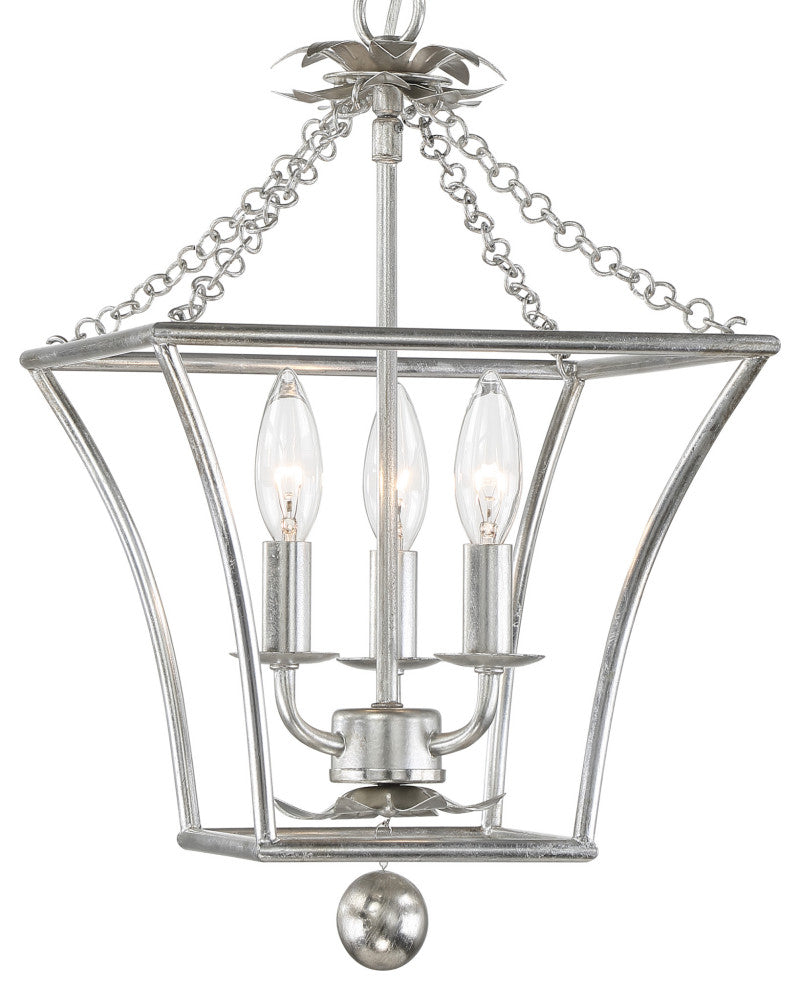 Crystorama Lighting Group 514 Broche 3 Light 11"W Taper Candle - Antique Gold