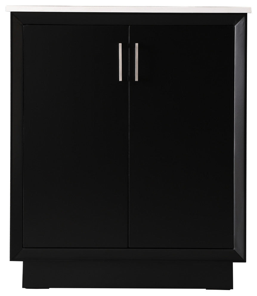 30" SIngle Bathroom Vanity, Black