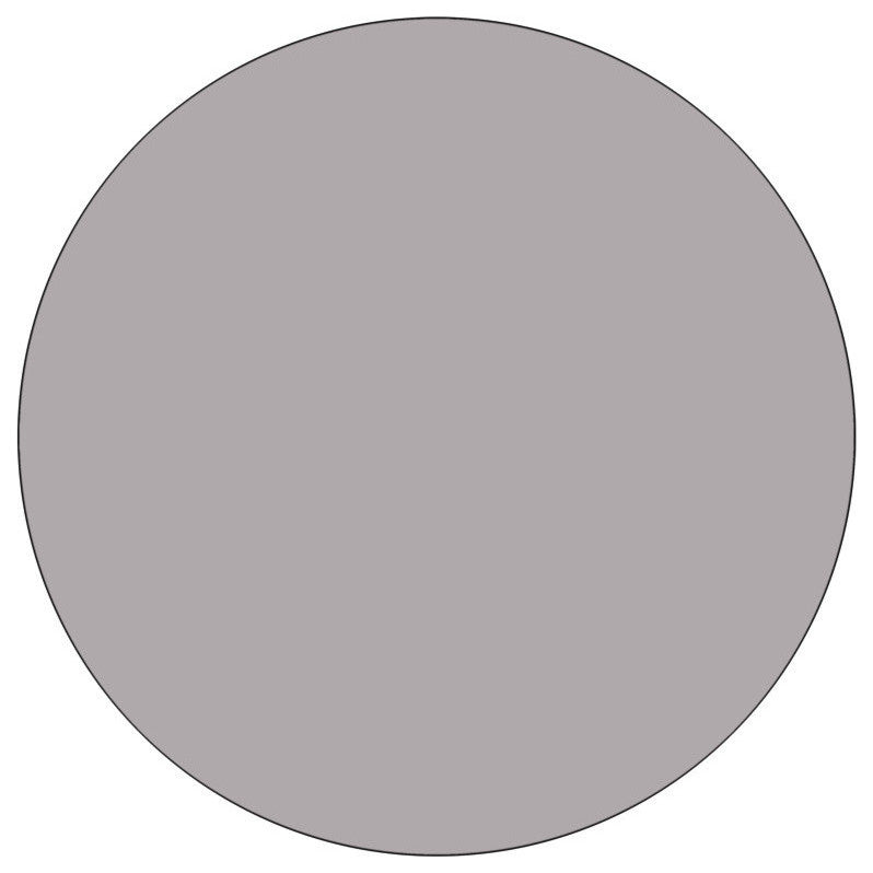 42'' Round Grey Thermal Laminate Activity Table - Height Adjustable Short Legs