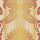 Classic Silks 2, Damask Stripes Silk Emboss Red, Yellow Wallpaper Sample