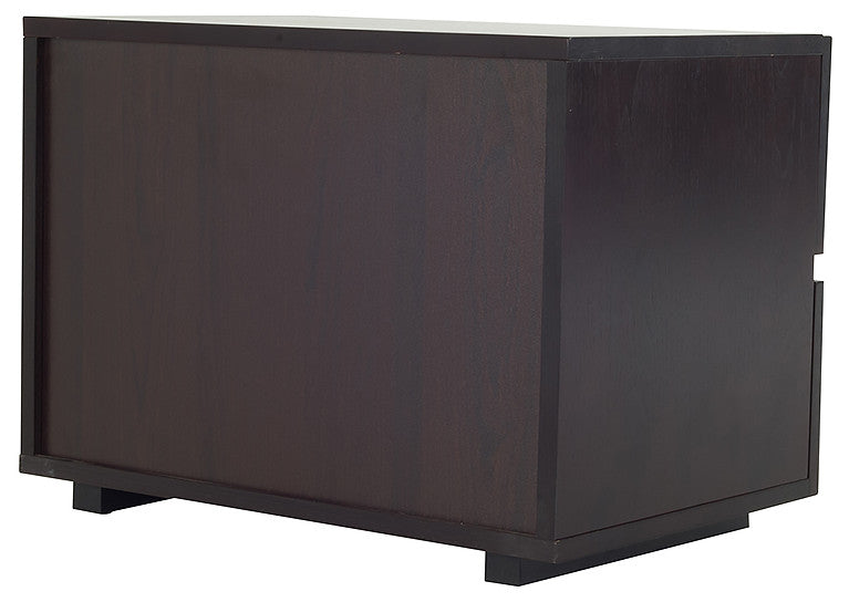 HomeRoots 18" Wenge Veneer and MDF Nightstand