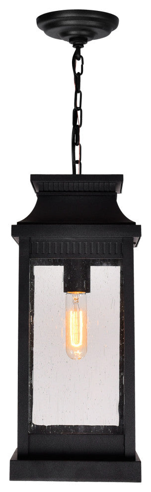 Milford 1 Light Outdoor Black Pendant
