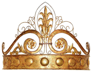 Antique Gold Iron Bed Crown/Tester