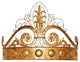 Antique Gold Iron Bed Crown/Tester