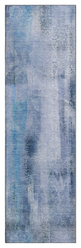 Premium Machine Washable Mayfield AMF537 Blue 2'3" x 7'6" Runner Rug