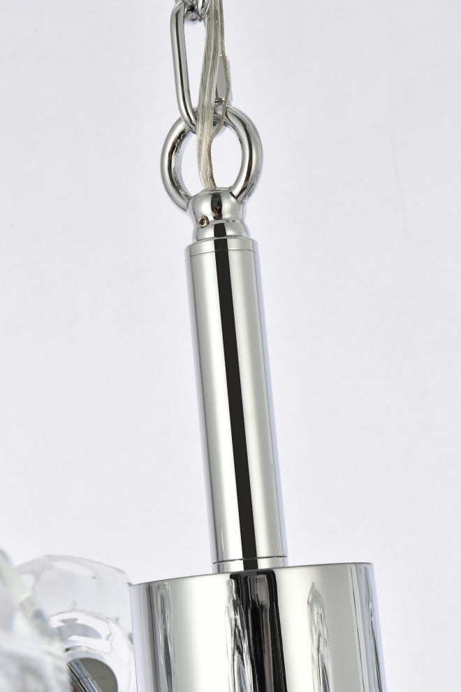 8 Light Pendant, Chrome