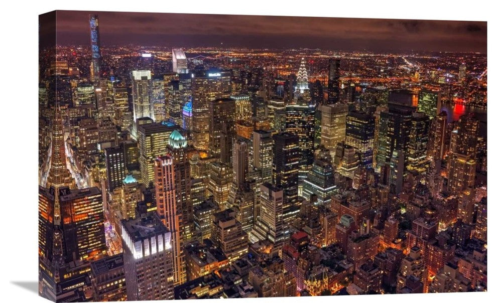 "Night Life" Stretched Canvas Giclee by Milton Mpounas, 22x15"