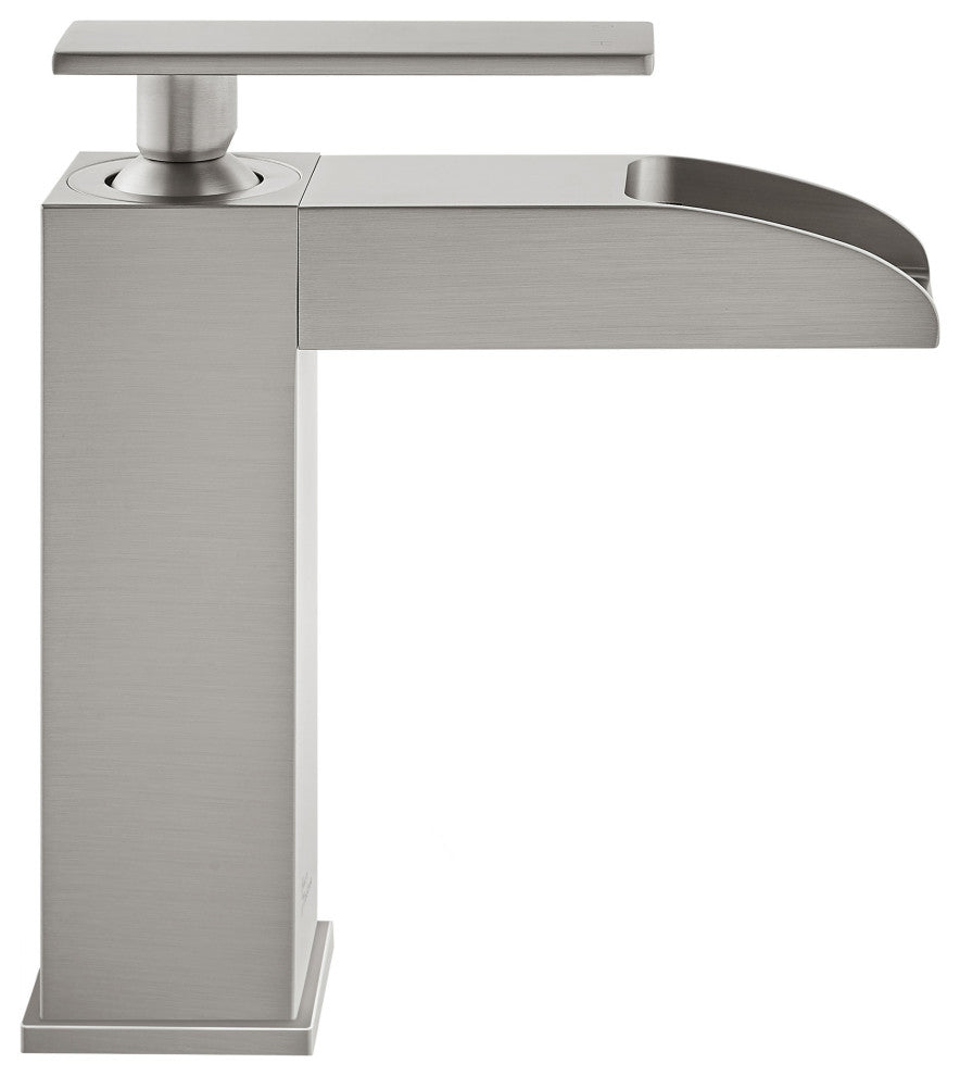 Concorde Single Hole, Waterfall Bathroom Faucet, Brushed Nickel