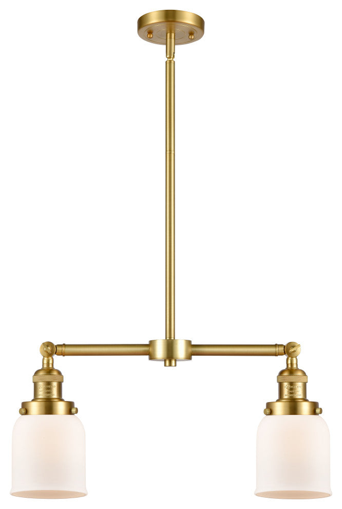 Bell Island Light, Satin Gold, Matte White