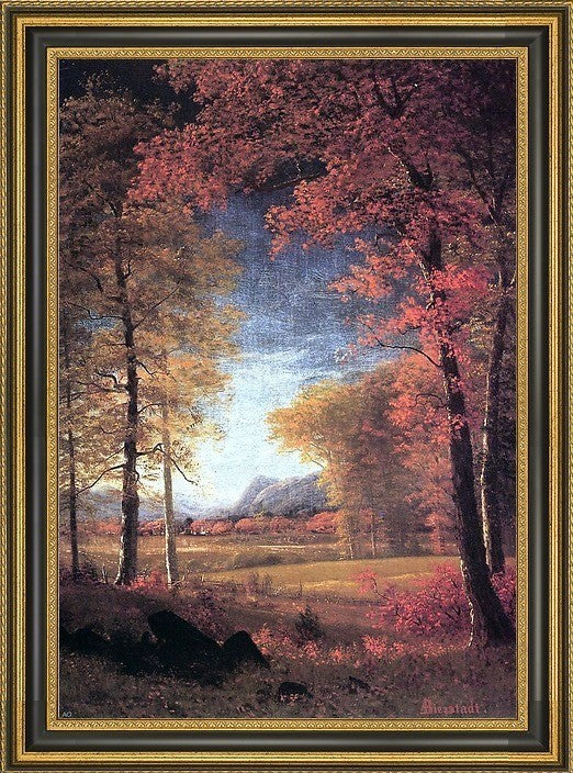 Albert Bierstadt Autumn in America Oneida County New York Canvas Print, 16"x24"
