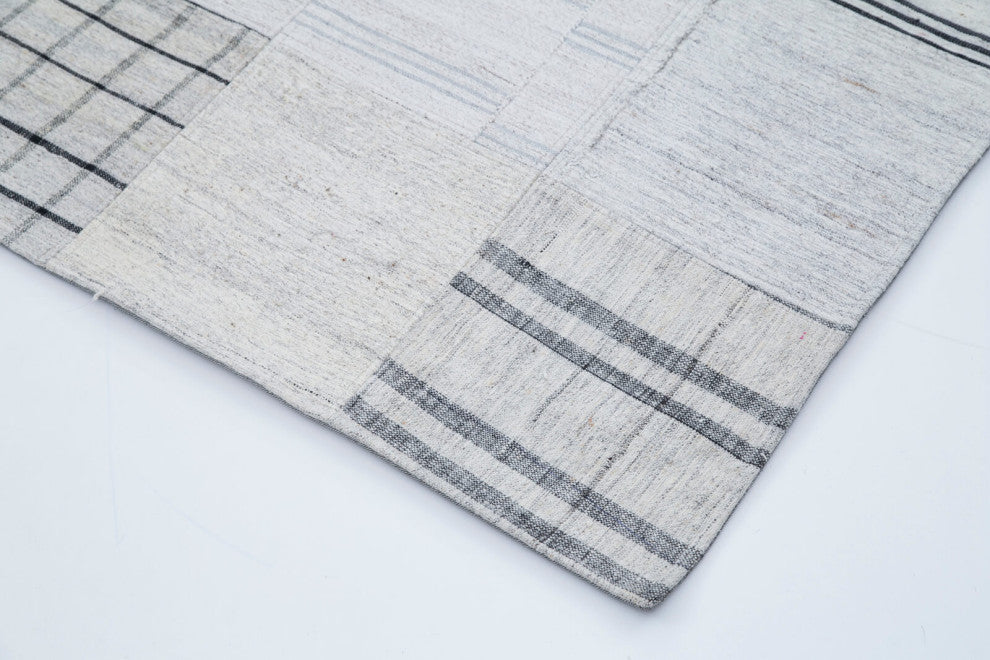 Rug N Carpet - Handmade Turkish 6' 8'' x 9' 10'' Tribal Patchwork Kilim Rug