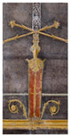 "Wall Fragment with Architectural Motifs on Black Ground" Paper Art, 32"x62"