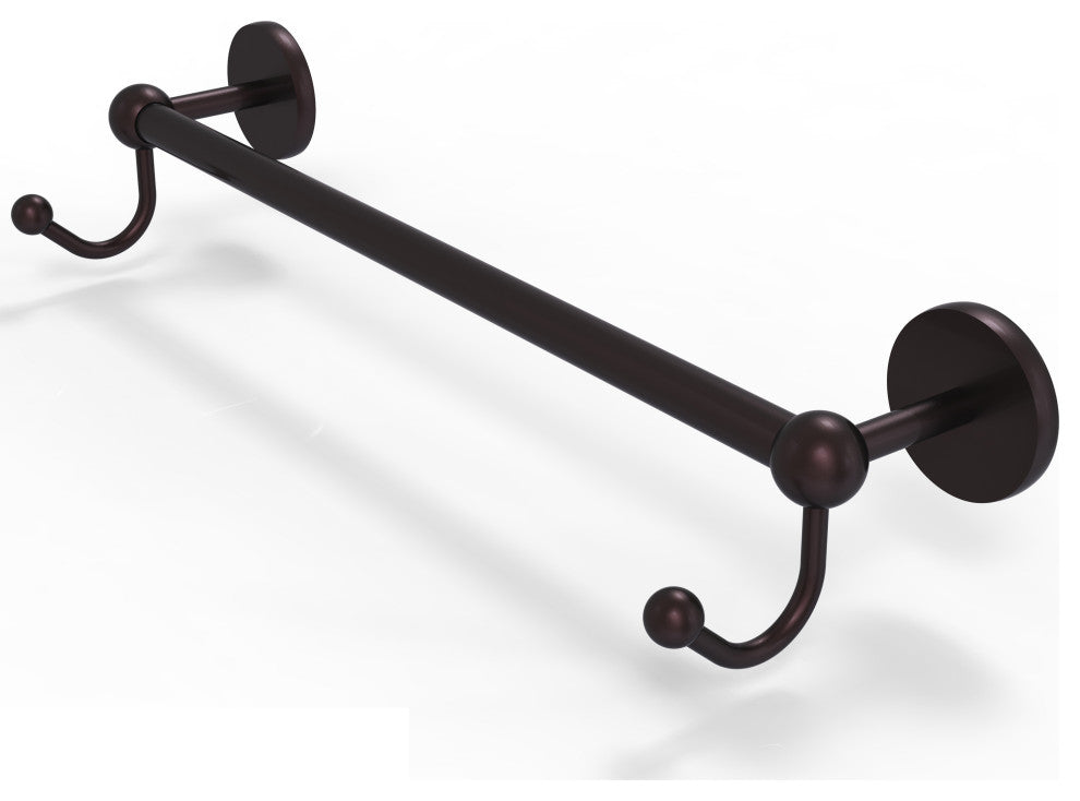 Prestige Skyline 30" Towel Bar with Integrated Hooks, Antique Bronze