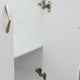 61" Double Sink Vanity, White Finish With Black Galaxy Granite And Round Sink