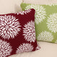 Dahlia Flower Organic Cotton Throw Pillow Cover, Plum Purple