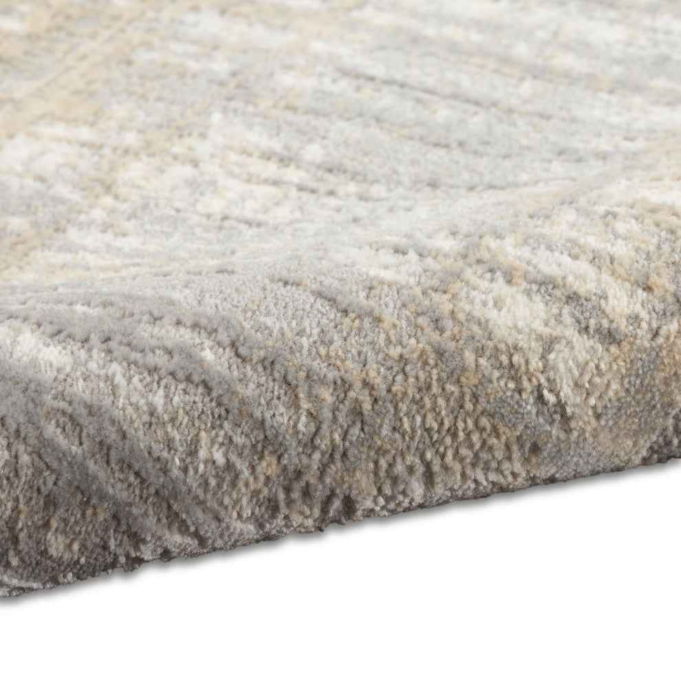 Calvin Klein CK005 Enchanting 8' x 10' Grey Ivory Modern Indoor Area Rug