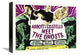 "Abbott & Costello - Meet The Ghosts" Canvas Giclee, 16"x12"