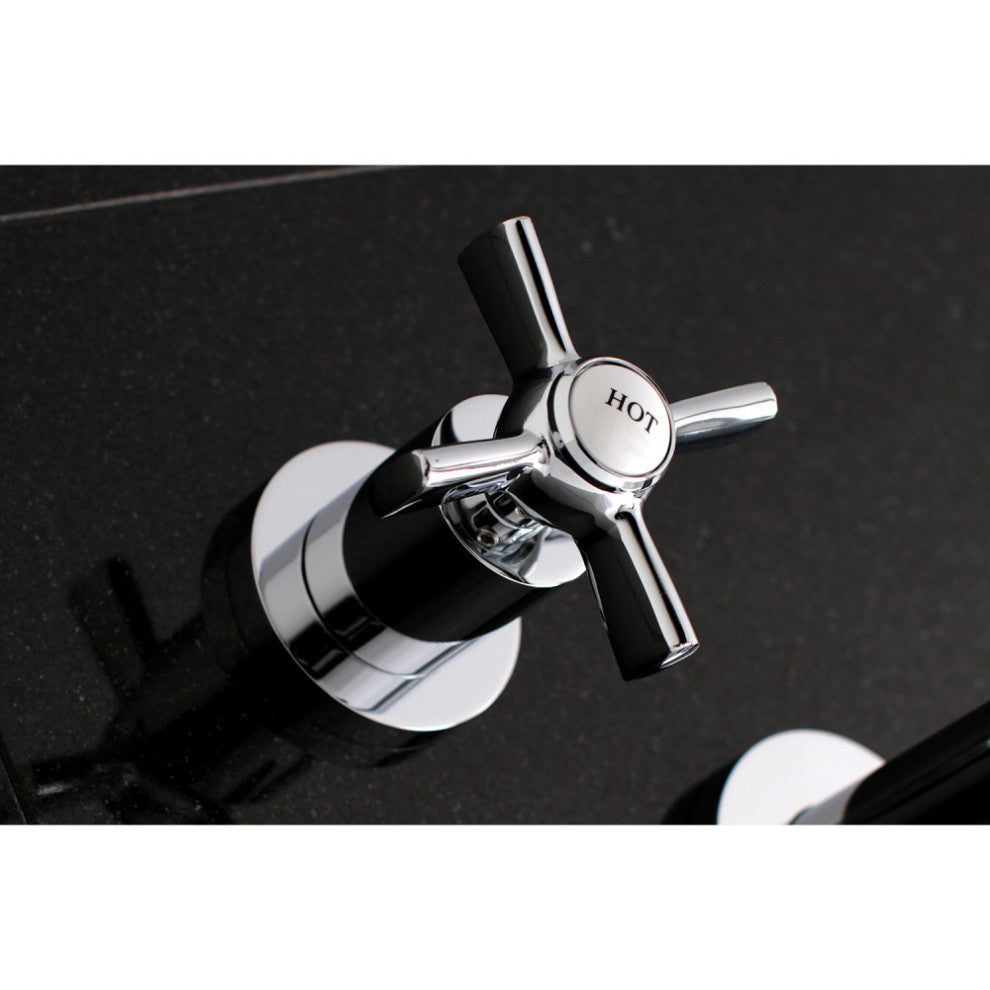 Kingston Brass 2-Handle Wall Mount Roman Tub Faucet, Polished Chrome