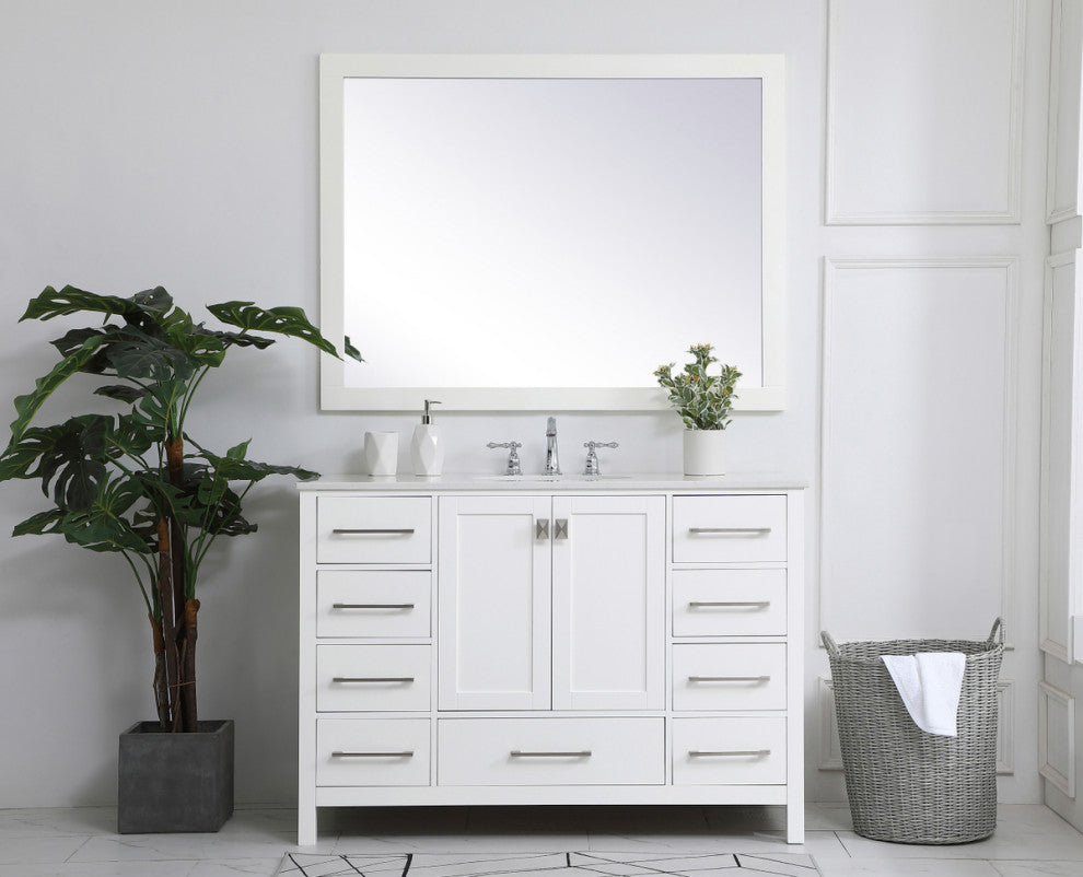 Isabel White 48" Single Sink Bathroom Vanity