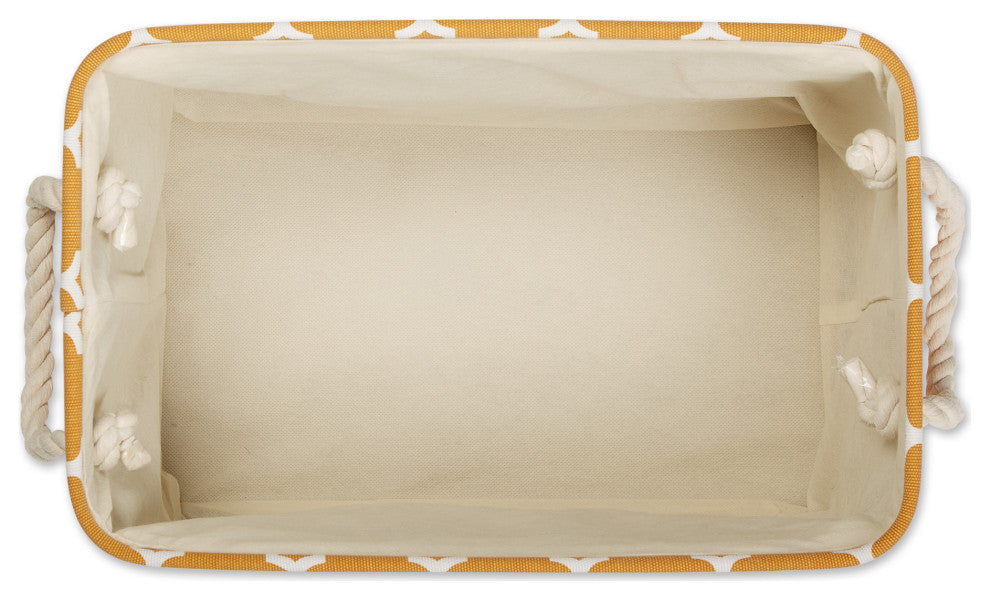 DII Polyester Bin Lattice Pumpkin Spice Rectangle Medium