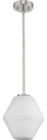 Copeland Collection One-Light Brushed Nickel Mid-Century Modern Pendant