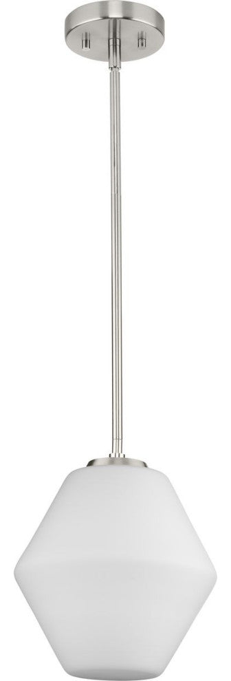 Copeland Collection One-Light Brushed Nickel Mid-Century Modern Pendant