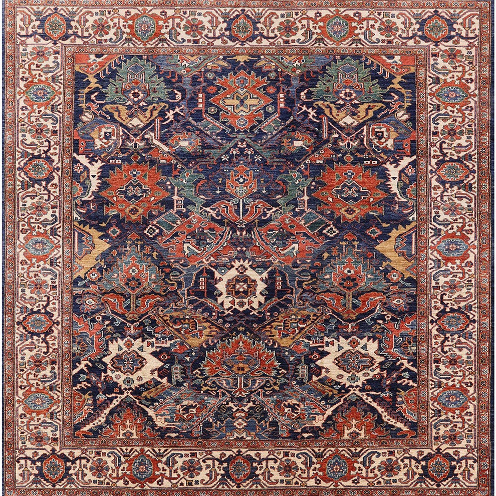 Ahgly Company Indoor Square Mid-Century Modern Area Rugs, 6' Square